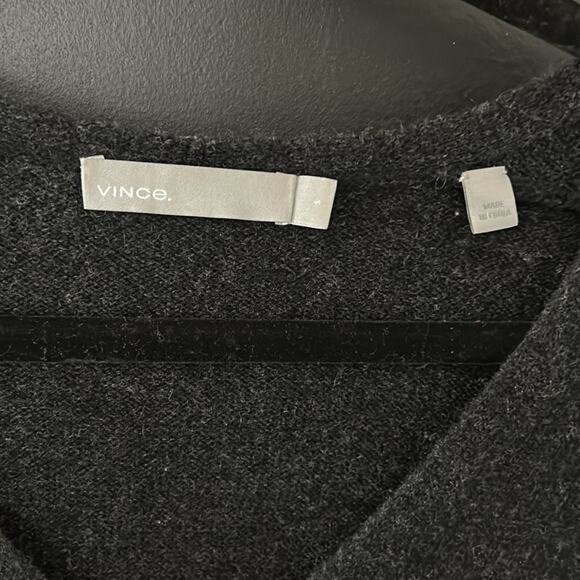 Vince Black V-Neck Sweater Dress - Picture 5 of 13